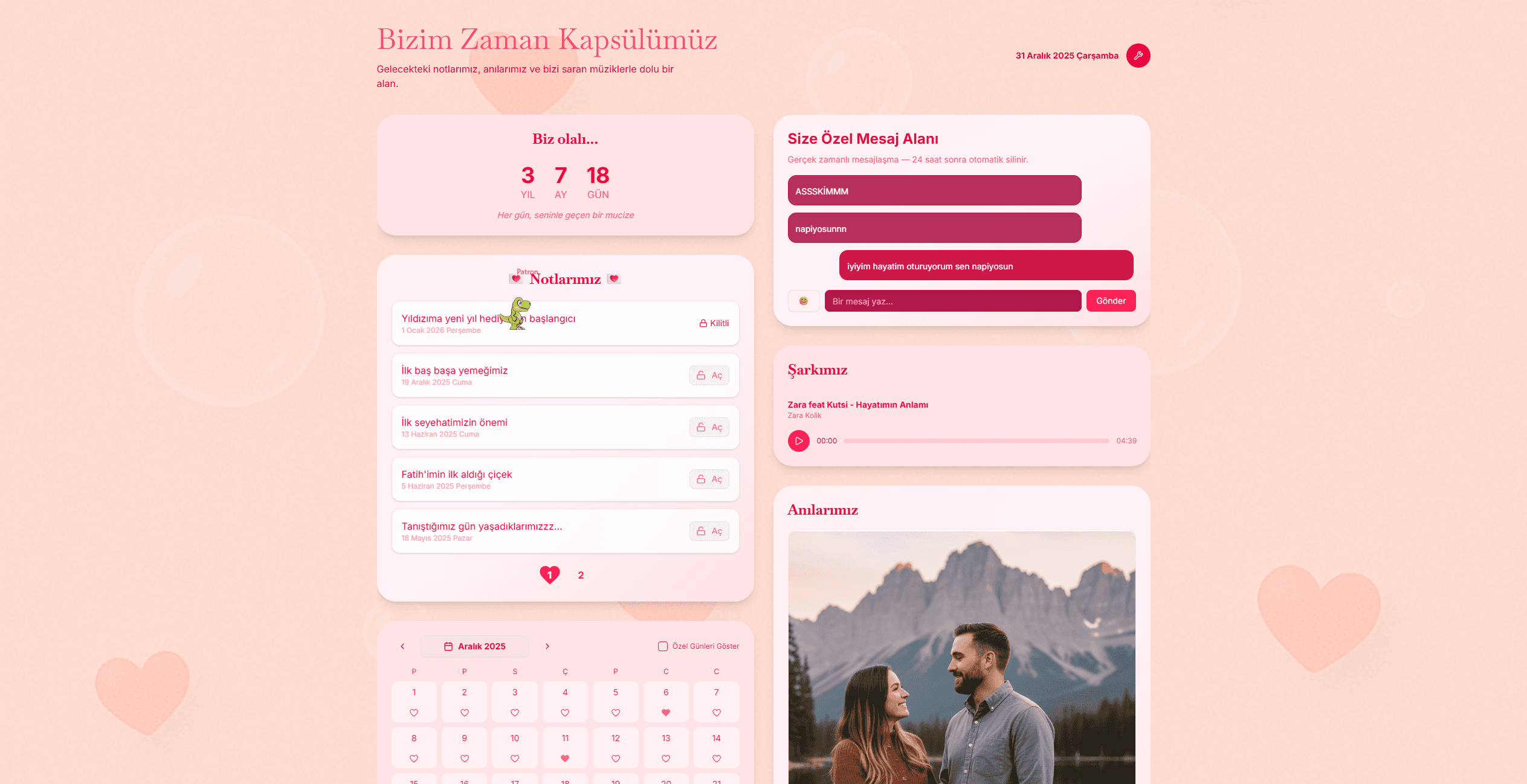 Sevgilinizle Dijital Anı Sitesi - Görsel 3